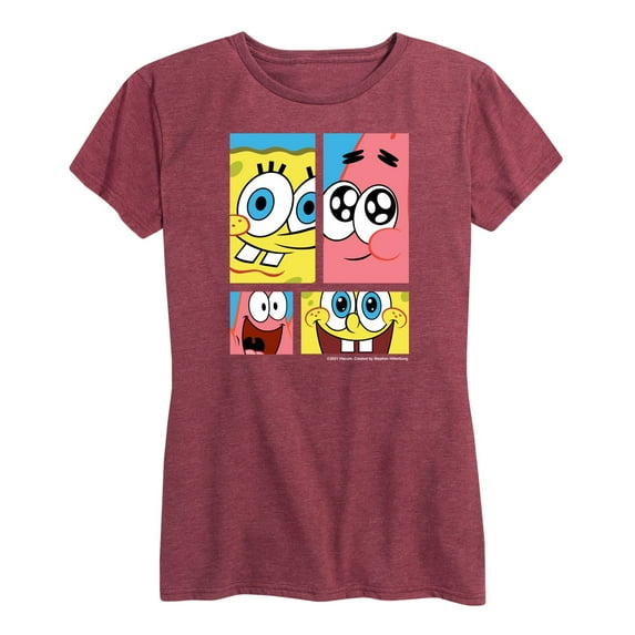 SpongeBob SquarePants - Spongebob and Patrick - Women's Short Sleeve Graphic T-Shirt