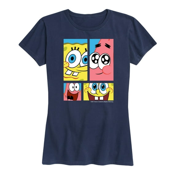 SpongeBob SquarePants - Spongebob and Patrick - Women's Short Sleeve Graphic T-Shirt