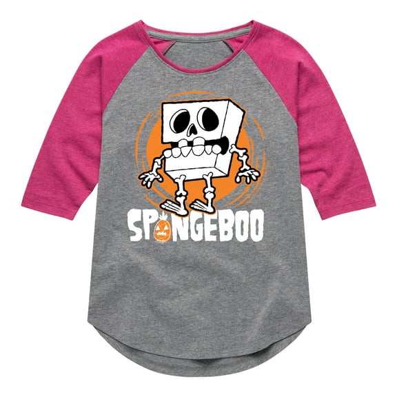 SpongeBob SquarePants - Spongeboo - Toddler And Youth Girls Raglan Graphic T-Shirt