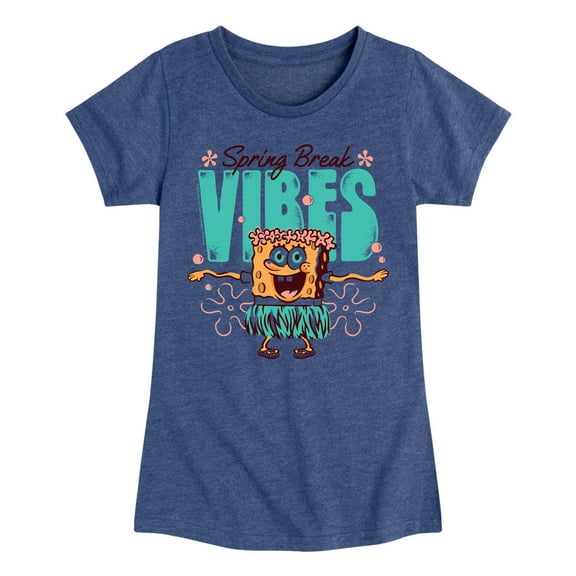 SpongeBob SquarePants - Spring Break Vibes - Toddler & Youth Girls Short Sleeve Graphic T-Shirt