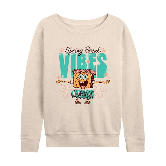 SpongeBob SquarePants - Spring Break Vibes - Women's Lightweight French Terry Long Sleeve Shirt