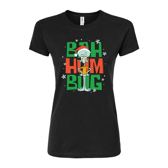 SpongeBob SquarePants - Squidward Bah Humbug - Juniors Fitted Graphic T-Shirt