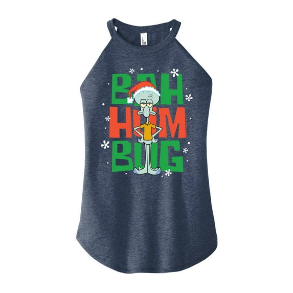 SpongeBob SquarePants - Squidward Bah Humbug - Juniors High Neck Tank Top