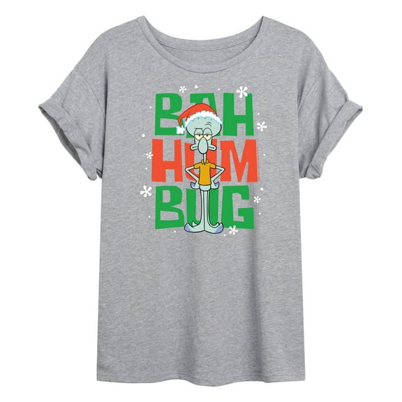 SpongeBob SquarePants - Squidward Bah Humbug - Juniors Ideal Flowy Muscle T-Shirt