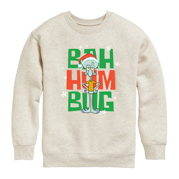 SpongeBob SquarePants - Squidward Bah Humbug - Toddler And Youth Crewneck Fleece Sweatshirt