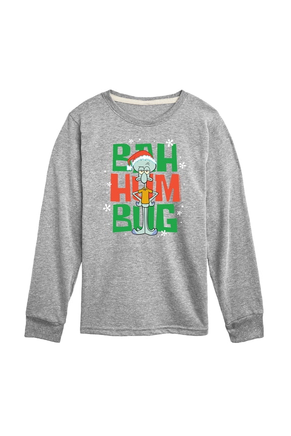 - Squidward Bah Humbug - Toddler And Youth Long Sleeve Graphic T-Shirt