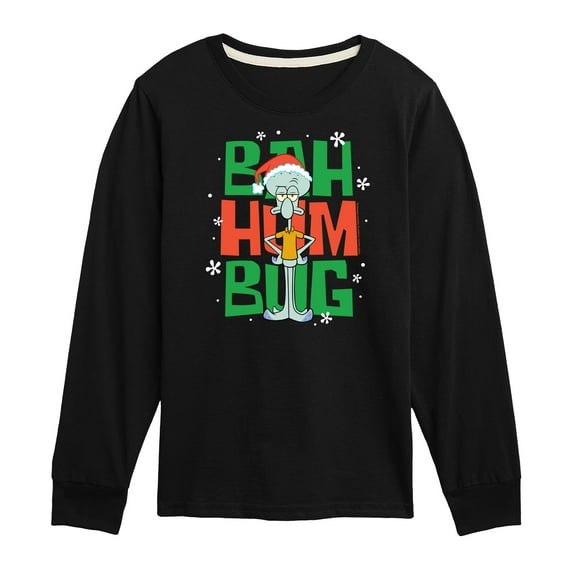 SpongeBob SquarePants - Squidward Bah Humbug - Toddler And Youth Long Sleeve Graphic T-Shirt