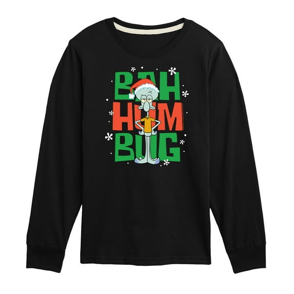 SpongeBob SquarePants - Squidward Bah Humbug - Toddler And Youth Long Sleeve Graphic T-Shirt
