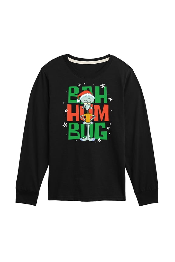 - Squidward Bah Humbug - Toddler And Youth Long Sleeve Graphic T-Shirt