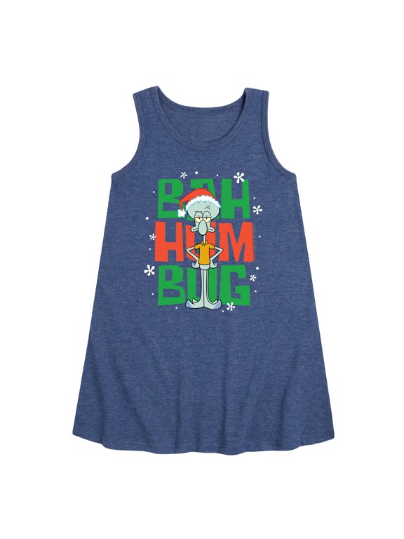 - Squidward Bah Humbug - Toddler and Youth Girls A-line Dress