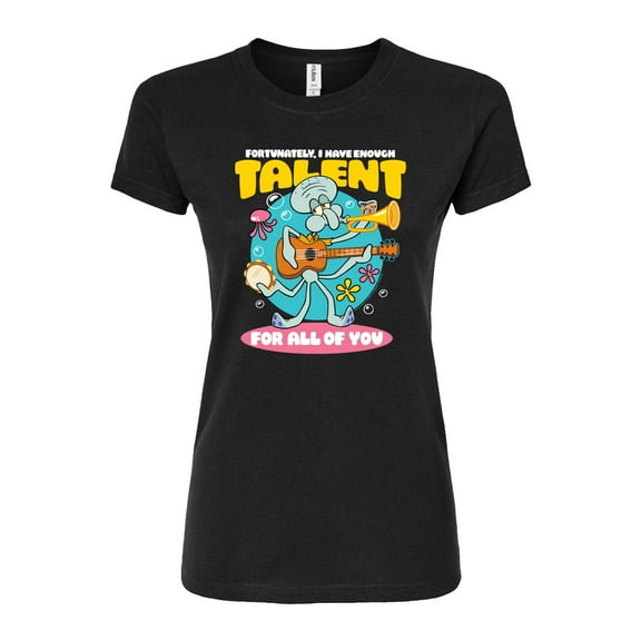 SpongeBob SquarePants - Squidward Enough Talent For All Of You - Juniors Fitted Graphic T-Shirt