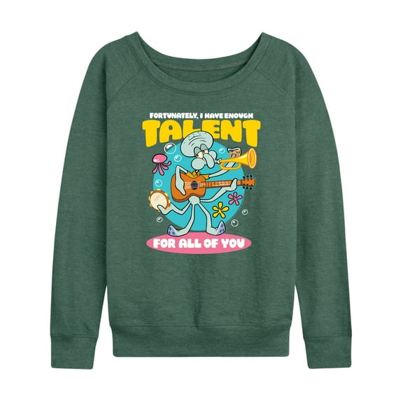 SpongeBob SquarePants - Squidward Enough Talent For All Of You - Women's Lightweight French Terry Long Sleeve Shirt