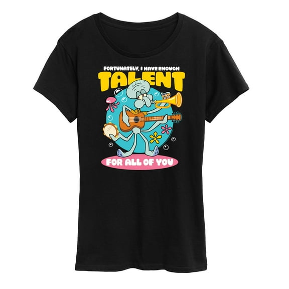 SpongeBob SquarePants - Squidward Enough Talent For All Of You - Women's Short Sleeve Graphic T-Shirt