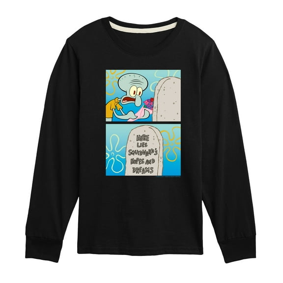 SpongeBob SquarePants - Squidward Hopes And Dreams - Toddler & Youth Long Sleeve Graphic T-Shirt