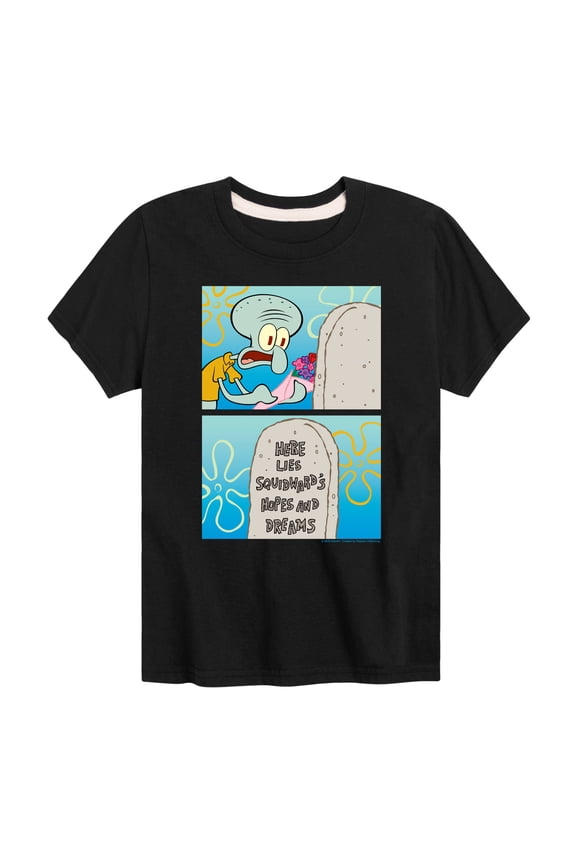 - Squidward Hopes And Dreams - Toddler & Youth Short Sleeve Graphic T-Shirt