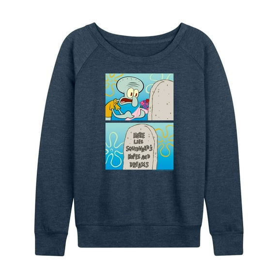 SpongeBob SquarePants - Squidward Hopes And Dreams - Women's Lightweight French Terry Long Sleeve Shirt