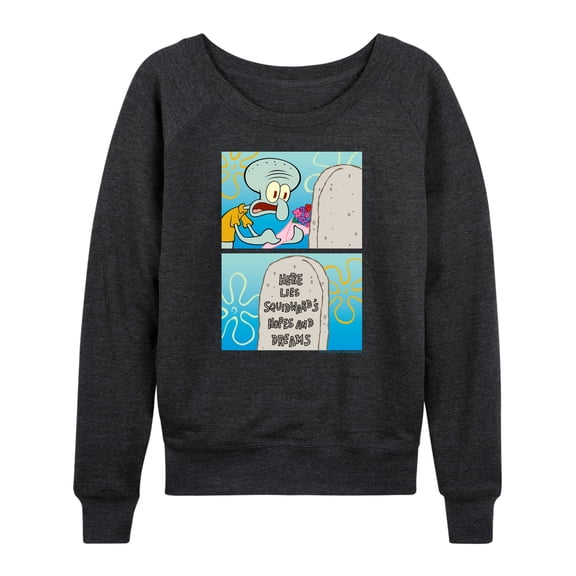 SpongeBob SquarePants - Squidward Hopes And Dreams - Women's Lightweight French Terry Long Sleeve Shirt