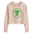 thumbnail image 1 of SpongeBob SquarePants - Squidward Luck  - Juniors Cropped Pullover Hoodie, 1 of 6