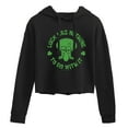 thumbnail image 1 of SpongeBob SquarePants - Squidward Luck  - Juniors Cropped Pullover Hoodie, 1 of 6