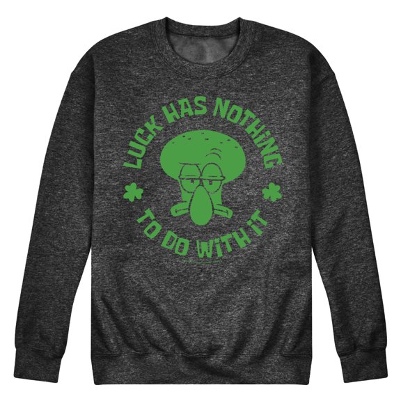 SpongeBob SquarePants - Squidward Luck - Men's Crew Neck Fleece Pullover