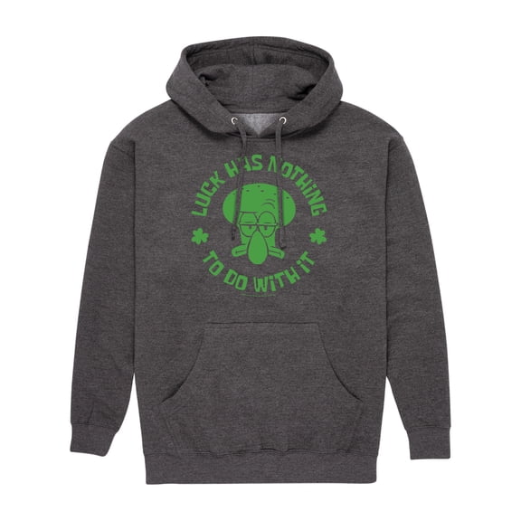 SpongeBob SquarePants - Squidward Luck - Men's Pullover Hooded Fleece Sweatshirt