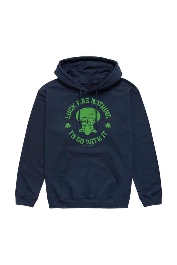 - Squidward Luck - Men's Pullover Hooded Fleece Sweatshirt