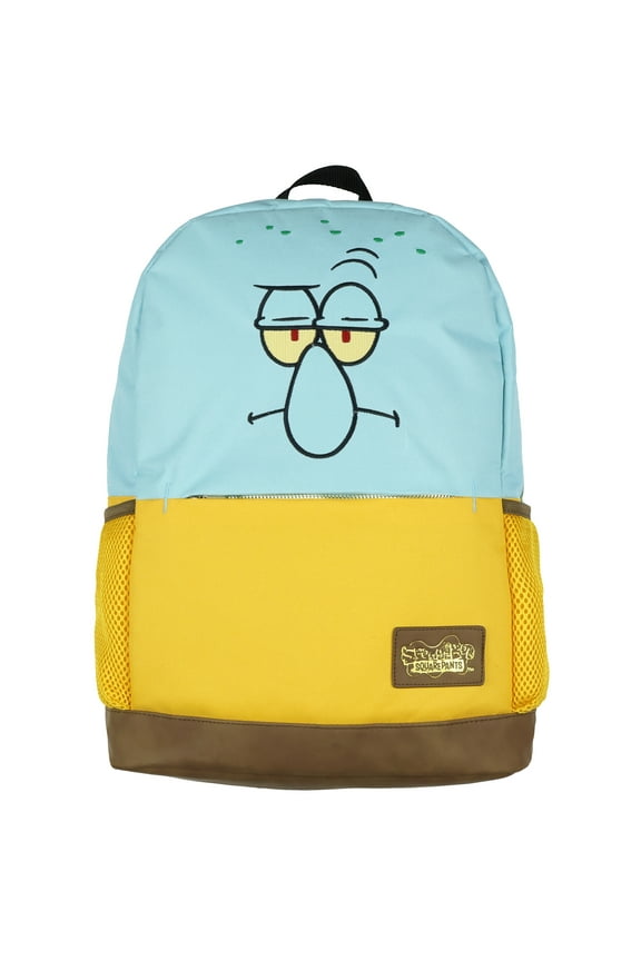 SpongeBob SquarePants Squidward Backpack Nickelodeon School Travel Book Bag Adjustable Straps Laptop Tech Sleeve 16"