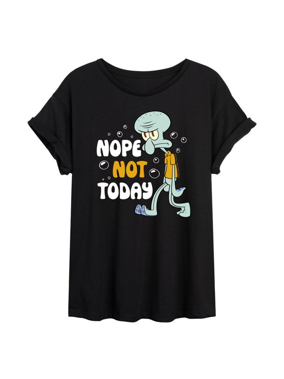 - Squidward Nope Not Today - Juniors Ideal Flowy Muscle T-Shirt