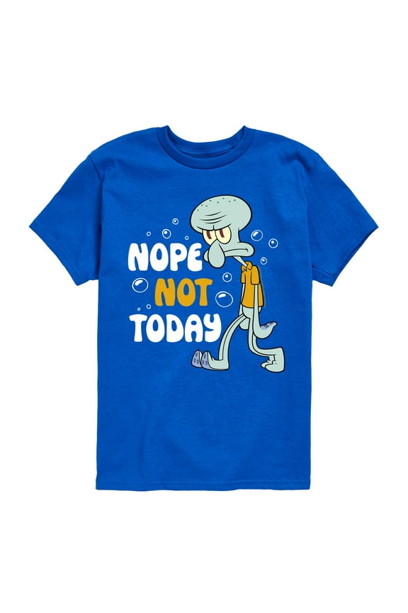 - Squidward Nope Not Today - Toddler & Youth Short Sleeve Graphic T-Shirt