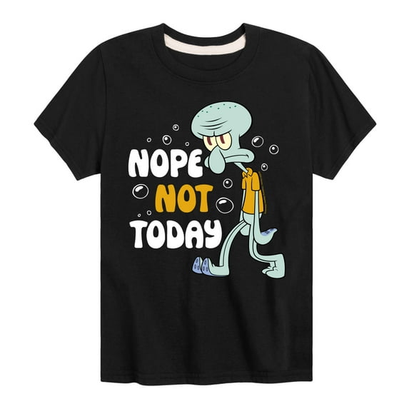 SpongeBob SquarePants - Squidward Nope Not Today - Toddler & Youth Short Sleeve Graphic T-Shirt