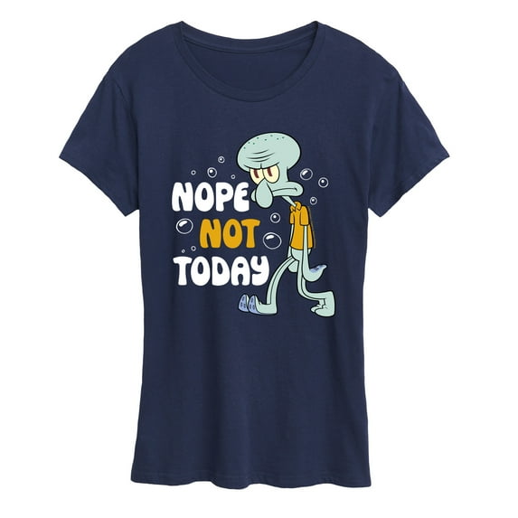 SpongeBob SquarePants - Squidward Nope Not Today - Women's Short Sleeve Graphic T-Shirt