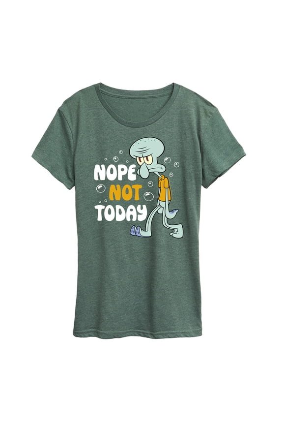 - Squidward Nope Not Today - Women's Short Sleeve Graphic T-Shirt