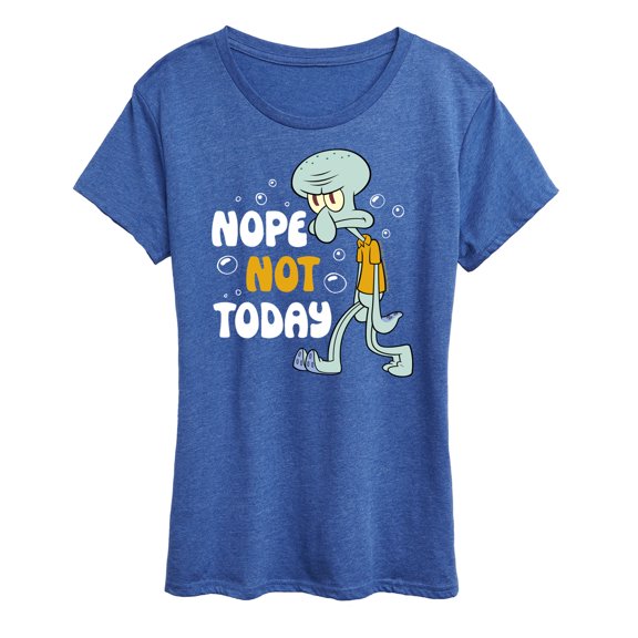 SpongeBob SquarePants - Squidward Nope Not Today - Women's Short Sleeve Graphic T-Shirt