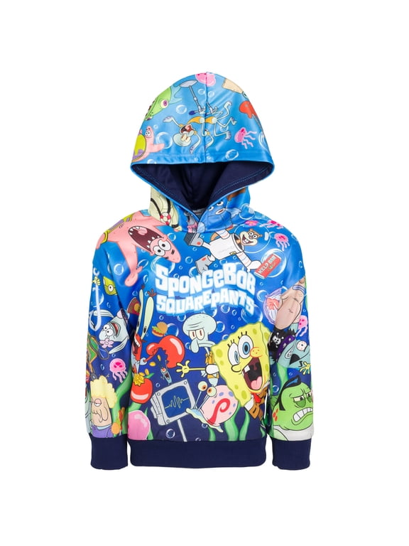 Squidward Patrick Little Boys Fleece Pullover Hoodie Blue 6