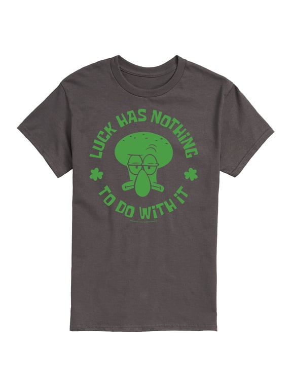 - Squidward St. Patrick's Day Men's Short Sleeve Graphic T-Shirt