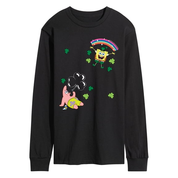 SpongeBob SquarePants -  St. Paddy's Faux Multi - Men's Long Sleeve Graphic T-Shirt