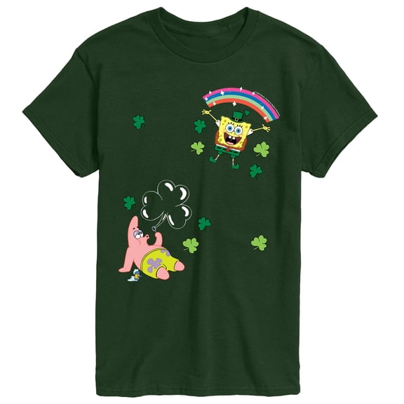 SpongeBob SquarePants -  St. Paddy's Faux Multi - Men's Short Sleeve Graphic T-Shirt