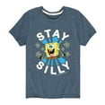 thumbnail image 1 of SpongeBob SquarePants - Stay Silly - Toddler and Youth Short Sleeve T-Shirt, 1 of 5