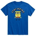 thumbnail image 1 of SpongeBob SquarePants - Stay Weird Pixelated Spongebob - Men's Short Sleeve Graphic T-Shirt, 1 of 5