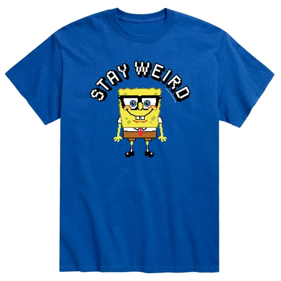 SpongeBob SquarePants - Stay Weird Pixelated Spongebob - Men's Short Sleeve Graphic T-Shirt