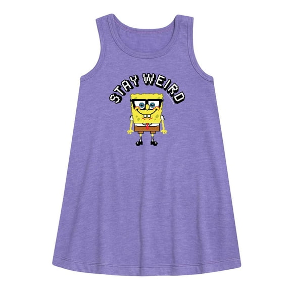 SpongeBob SquarePants - Stay Weird - Toddler and Youth Girls A-Line Dress