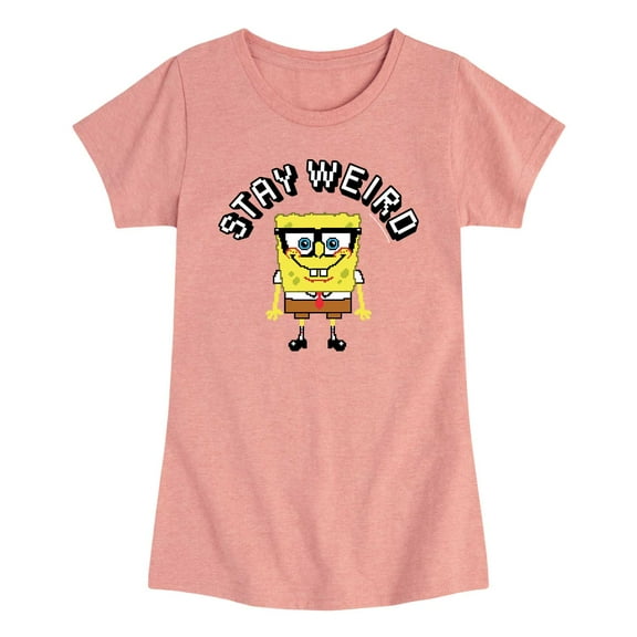 SpongeBob SquarePants - Stay Weird - Toddler and Youth Girls Short Sleeve T-Shirt