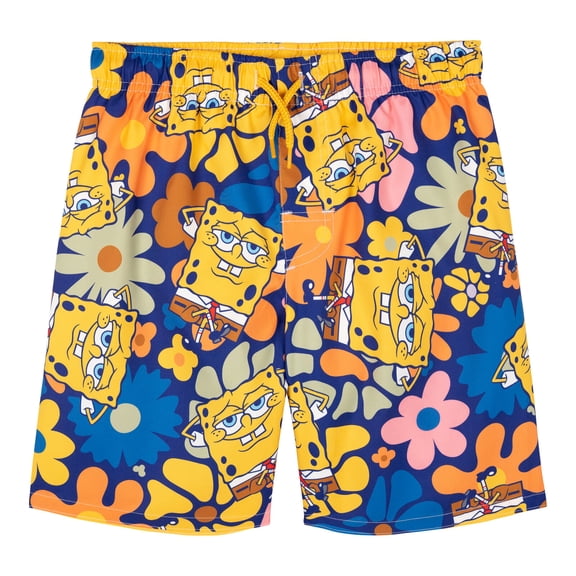 SpongeBob SquarePants Swim Trunks Bathing Suit UPF 50 Little Kid to Big Kid