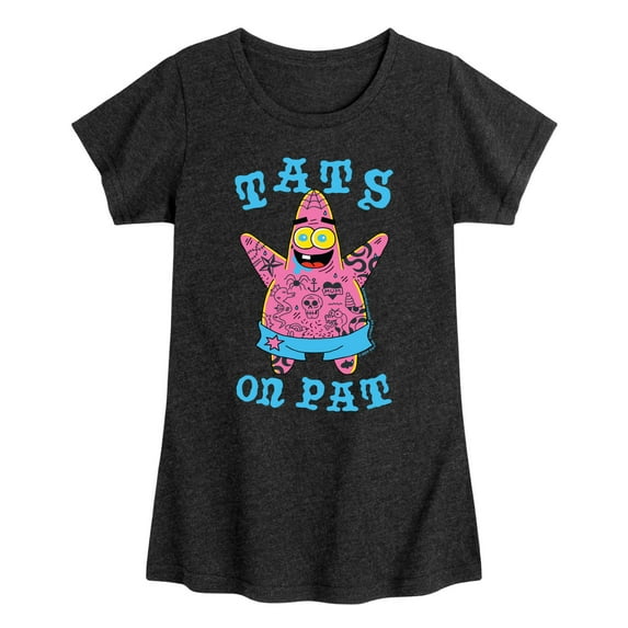 SpongeBob SquarePants - Tats On Pat - Toddler & Youth Girls Short Sleeve Graphic T-Shirt
