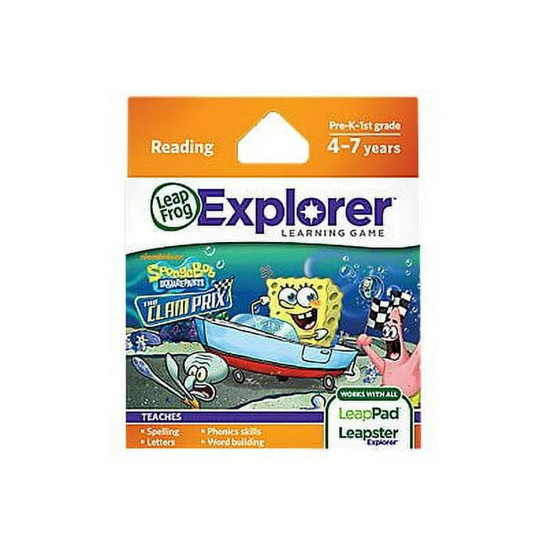 SpongeBob SquarePants The Clam Prix - LeapFrog LeapPad Learning System,  LeapFrog Leapster Explorer, LeapFrog LeapPad Ultra, LeapFrog LeapPad1, 