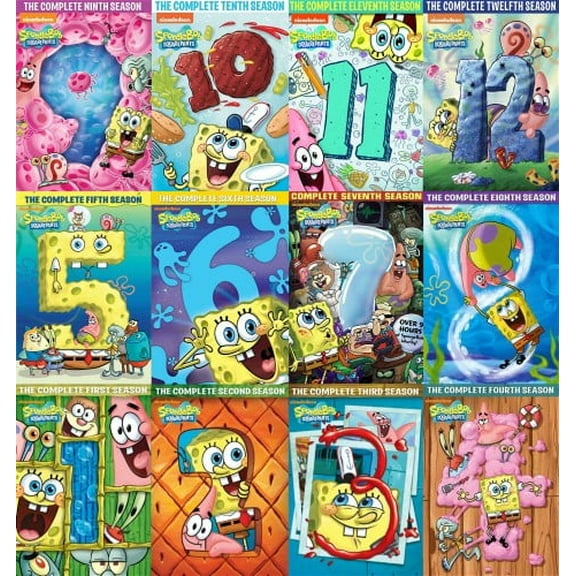 SpongeBob SquarePants: The Complete Seasons 1 - 12: 1, 2, 3, 4, 5, 6, 7, 8, 9, 10, 11 & 12 (DVD)