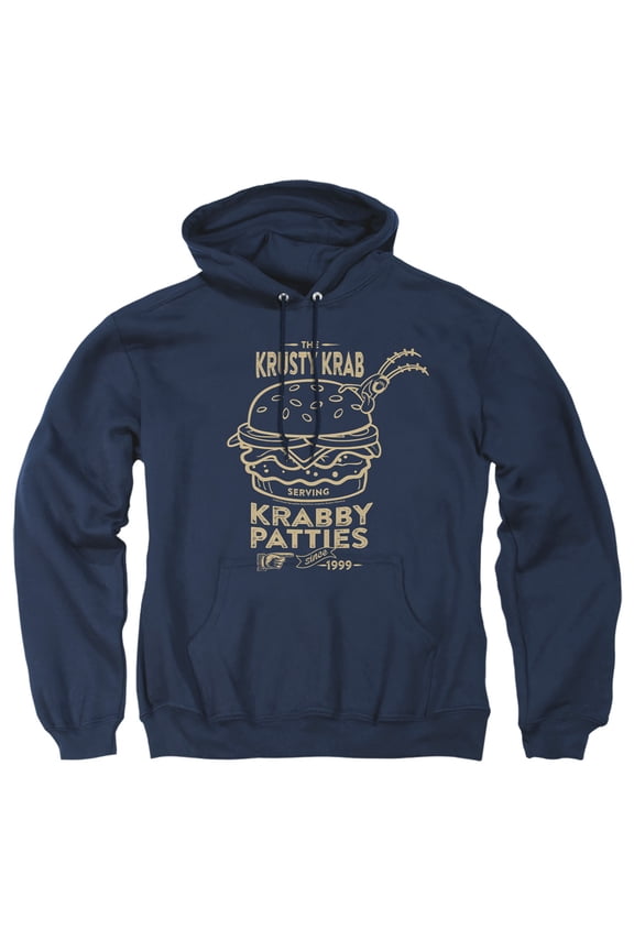 The Krusty Krab Shock Mono Adult Pull-Over Hoodie, Navy, X-Large