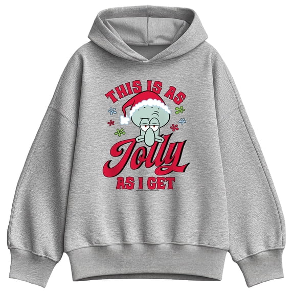 SpongeBob SquarePants - This Is As Jolly As I Get - Women's Oversized Fleece Hoodie Sweatshirt