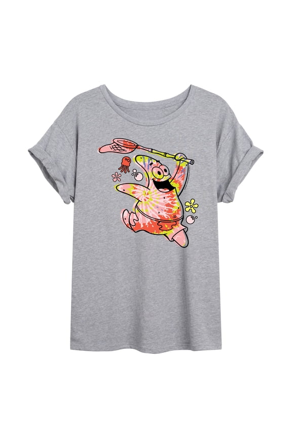 - Tie Dye Patrick - Juniors Ideal Flowy Muscle T-Shirt