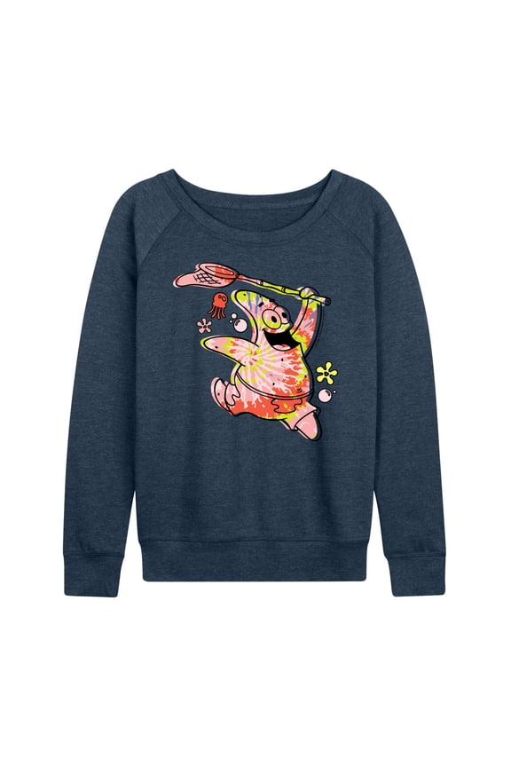 - Tie Dye Patrick - Women's Lightweight French Terry Long Sleeve Shirt